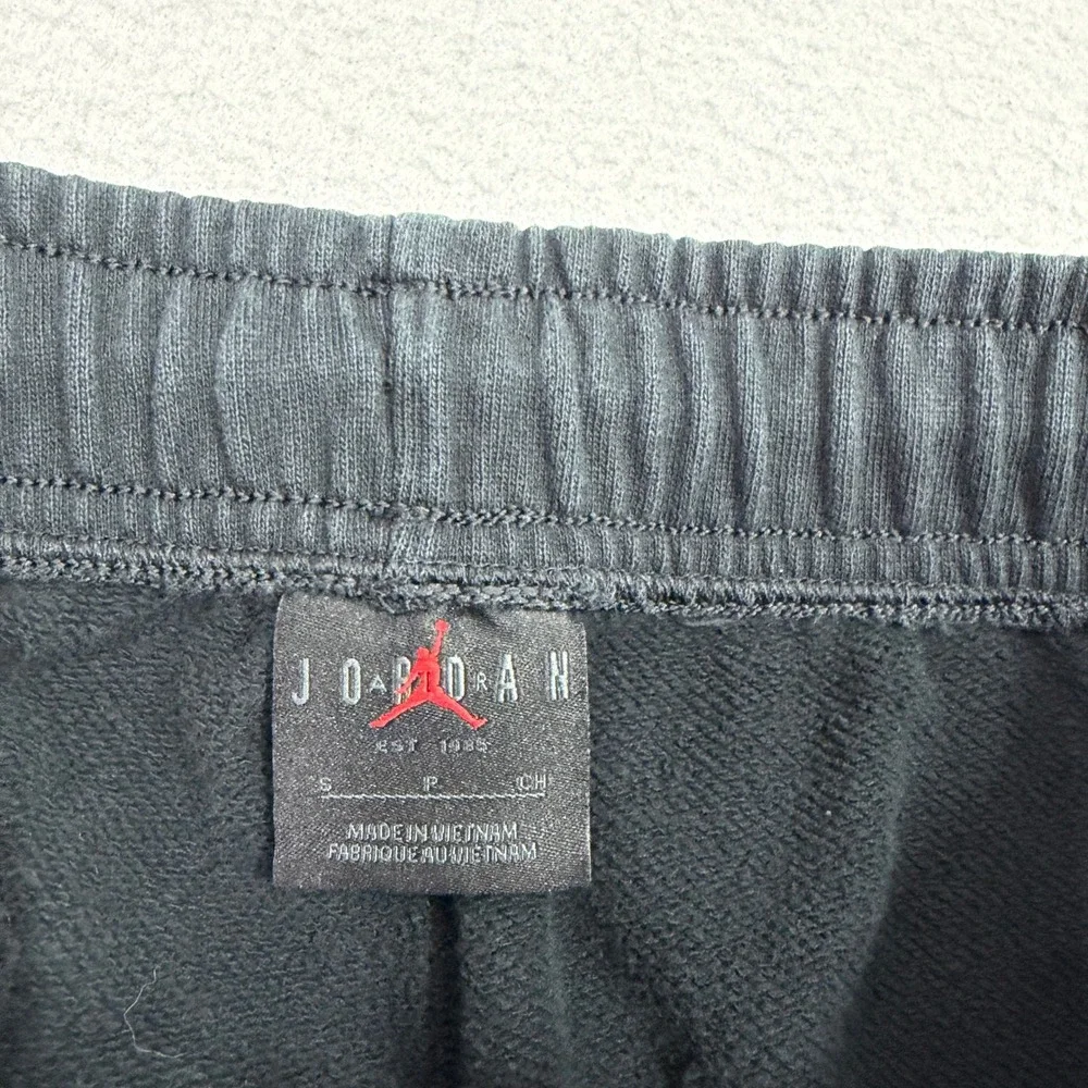 Jordan Sweatpants Men's Small Black FV7251-010 Flight Fleece Joggers Cotton